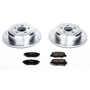 Dodge Nitro Brake Kit - Rear - PowerStop - Drilled & Slotted Rotors + Carbon-Fiber Ceramic Pads - `07-`11