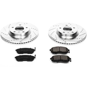 INFINITI G35 Brake Kit - Front - PowerStop - Drilled & Slotted Rotors + Carbon-Fiber Ceramic Pads - `03-`05 INFINITI G35 Brake Kit - Front - PowerStop - Drilled & Slotted Rotors + Carbon-Fiber Ceramic Pads - `03-`05