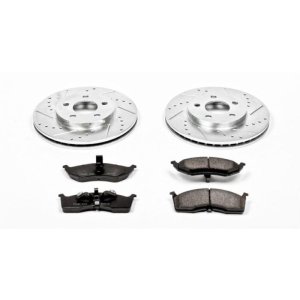 Dodge Neon Brake Kit - Front - PowerStop - Drilled & Slotted Rotors + Carbon-Fiber Ceramic Pads - `00-`05