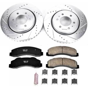 Ford Expedition Brake Kit - Front - PowerStop - Z23 Evolution Sport with Drilled & Slotted Rotors + Carbon-Fiber Ceramic Pads - `10-`18 Ford Expedition Brake Kit - Front - PowerStop - Z23 Evolution Sport with Drilled & Slotted Rotors + Carbon-Fiber Ceramic Pads - `10-`18