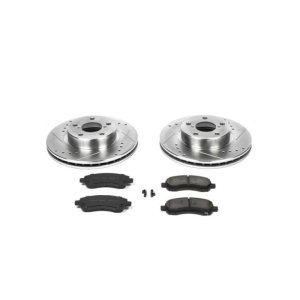 Subaru Legacy Brake Kit - Front - PowerStop - Drilled & Slotted Rotors + Carbon-Fiber Ceramic Pads - `97-`00 Subaru Legacy Brake Kit - Front - PowerStop - Drilled & Slotted Rotors + Carbon-Fiber Ceramic Pads - `97-`00