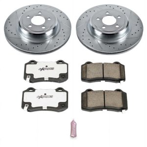 Dodge Magnum Brake Kit - Rear - PowerStop - Drilled & Slotted Rotors + Carbon-Fiber Ceramic Pads - `06-`08