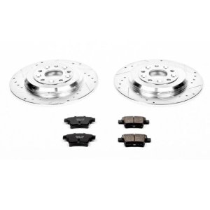 Ford Five Hundred Brake Kit - Rear - PowerStop - Drilled & Slotted Rotors + Carbon-Fiber Ceramic Pads - `05-`07