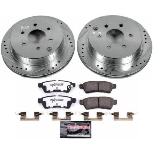 Nissan Frontier Brake Kit - Rear - PowerStop - Drilled & Slotted Rotors + Carbon-Fiber Ceramic Pads - `05-`18 Nissan Frontier Brake Kit - Rear - PowerStop - Drilled & Slotted Rotors + Carbon-Fiber Ceramic Pads - `05-`18