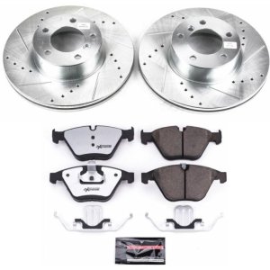 BMW 3 Series Brake Kit - Front - PowerStop - Drilled & Slotted Rotors + Carbon-Fiber Ceramic Pads - `08-`10 BMW 3 Series Brake Kit - Front - PowerStop - Drilled & Slotted Rotors + Carbon-Fiber Ceramic Pads - `08-`10