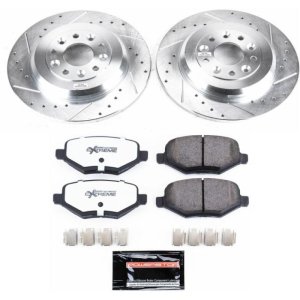 Ford Edge Brake Kit - Rear - PowerStop - Drilled & Slotted Rotors + Carbon-Fiber Ceramic Pads - `11-`15 Ford Edge Brake Kit - Rear - PowerStop - Drilled & Slotted Rotors + Carbon-Fiber Ceramic Pads - `11-`15