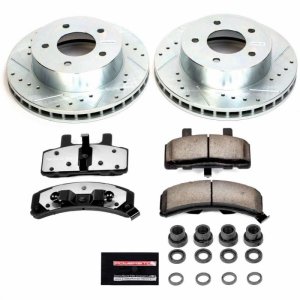 Chevrolet Astro Brake Kit - Front - PowerStop - Drilled & Slotted Rotors + Carbon-Fiber Ceramic Pads - `90-`02