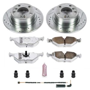 BMW Z4 Brake Kit - Rear - PowerStop - Drilled & Slotted Rotors + Carbon-Fiber Ceramic Pads - `03-`05