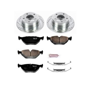 BMW Z4 Brake Kit - Rear - PowerStop - Drilled & Slotted Rotors + Carbon-Fiber Ceramic Pads - `03-`05