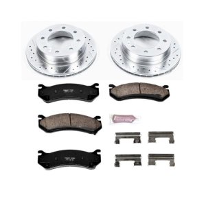 Chevrolet Silverado 1500 HD Brake Kit - Rear - PowerStop - Z23 Evolution Sport + Drilled & Slotted Rotors + Carbon-Fiber Ceramic Pads - 2003
