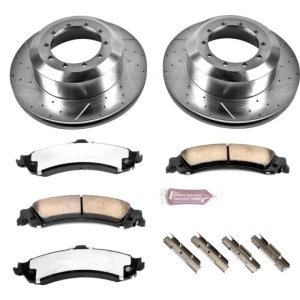 Chevrolet Silverado 1500 HD Brake Kit - Rear - PowerStop - Drilled & Slotted Rotors + Carbon-Fiber Ceramic Pads - 2005