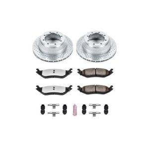 Dodge Durango Brake Kit - Rear - PowerStop - Drilled & Slotted Rotors + Carbon-Fiber Ceramic Pads - 2003