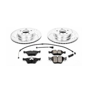 BMW X3 Brake Kit - Front - PowerStop - Drilled & Slotted Rotors + Carbon-Fiber Ceramic Pads - `04-`10