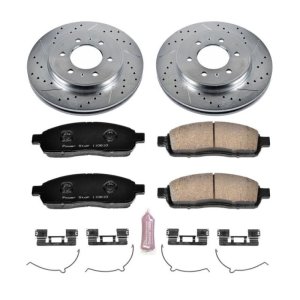 Ford F-150 Brake Kit - Front - PowerStop - Drilled & Slotted Rotors + Carbon-Fiber Ceramic Pads - 2009 Ford F-150 Brake Kit - Front - PowerStop - Drilled & Slotted Rotors + Carbon-Fiber Ceramic Pads - 2009