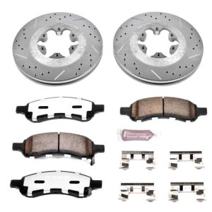 Chevrolet Colorado Brake Kit - Front - PowerStop - Drilled & Slotted Rotors + Carbon-Fiber Ceramic Pads - `09-`12