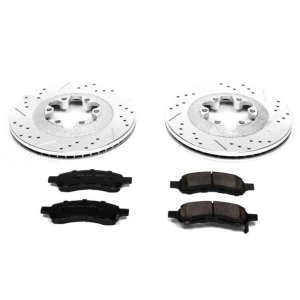 Chevrolet Colorado Brake Kit - Front - PowerStop - Drilled & Slotted Rotors + Carbon-Fiber Ceramic Pads - `09-`12