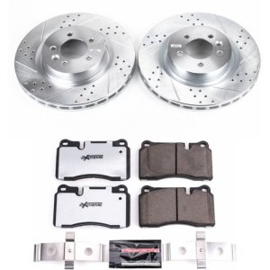 Land Rover Range Rover Sport Brake Pads + Rotors - Front - PowerStop - Z36 Truck & Tow, Drilled & Slotted Rotors + Carbon-Fiber Ceramic Pads - `06-`09 Land Rover Range Rover Sport Brake Pads + Rotors - Front - PowerStop - Z36 Truck & Tow, Drilled & Slotted Rotors + Carbon-Fiber Ceramic Pads - `06-`09
