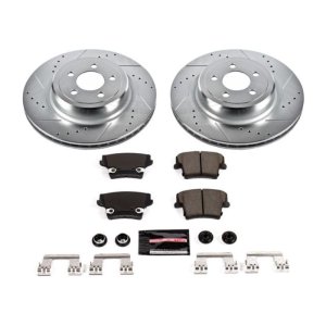 Dodge Magnum Brake Kit - Rear - PowerStop - Drilled & Slotted Rotors + Carbon-Fiber Ceramic Pads - `06-`08