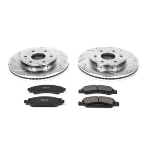 Chevrolet Tahoe Brake Kit - Front - PowerStop - Drilled & Slotted Rotors + Carbon-Fiber Ceramic Pads - `08-`19