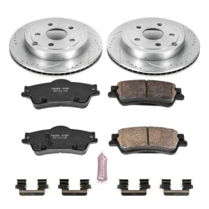 Pontiac G8 Brake Kit - Rear - PowerStop - Z23 Evolution Sport - Drilled & Slotted Rotors + Carbon-Fiber Ceramic Pads - `08-`09