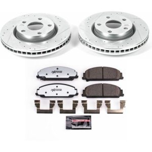 Pontiac G8 Brake Kit - Front - PowerStop - Drilled & Slotted Rotors + Carbon-Fiber Ceramic Pads - `08-`09