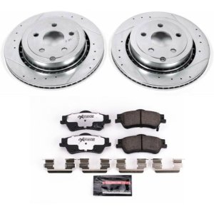Chevrolet Caprice Brake Kit - Rear - PowerStop - Drilled & Slotted Rotors + Carbon-Fiber Ceramic Pads - `11-`17