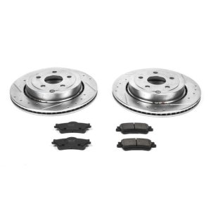 Chevrolet Caprice Brake Kit - Rear - PowerStop - Drilled & Slotted Rotors + Carbon-Fiber Ceramic Pads - `11-`17
