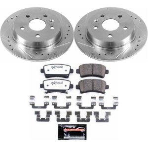 Buick LaCrosse Brake Kit - Rear - PowerStop - Drilled & Slotted Rotors + Carbon-Fiber Ceramic Pads - `12-`16