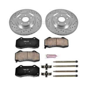 Chevrolet Cobalt Brake Kit - Front - PowerStop - Drilled & Slotted Rotors + Carbon-Fiber Ceramic Pads - `08-`10