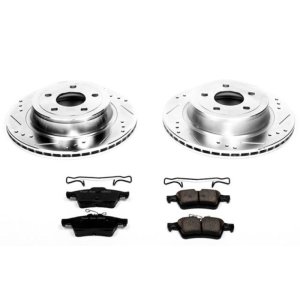Chevrolet Cobalt Brake Kit - Rear - PowerStop - Drilled & Slotted Rotors + Carbon-Fiber Ceramic Pads - `08-`10