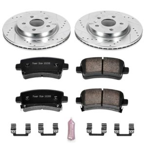 Buick Allure Brake Kit - Rear - PowerStop - Z23 Evolution Sport Drilled & Slotted Rotors + Carbon-Fiber Ceramic Pads - 2010