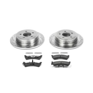 Ford Explorer Sport Brake Kit - Rear - PowerStop - Drilled & Slotted Rotors + Carbon-Fiber Ceramic Pads - 2003