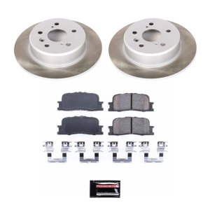 Lincoln MKS Brake Kit - Front + Rear - PowerStop - Drilled & Slotted Rotors + Carbon-Fiber Ceramic Pads - `11-`18