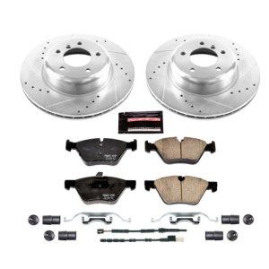BMW Z4 Brake Kit - Front - PowerStop - Drilled & Slotted Rotors + Carbon-Fiber Ceramic Pads - `09-`16