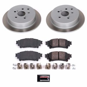BMW 330Ci Brake Kit - Front + Rear - PowerStop - Z23 Evolution Sport + Carbon-Fiber Ceramic Pads + Drilled & Slotted Rotors - `01-`06