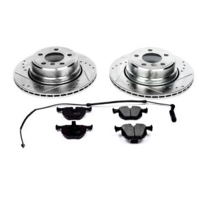 BMW X5 Brake Kit - Rear - PowerStop - Drilled & Slotted Rotors + Carbon-Fiber Ceramic Pads - `02-`06