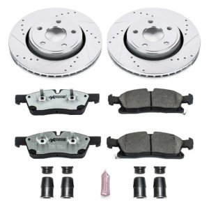 Dodge Durango Brake Kit - Front - PowerStop - Drilled & Slotted Rotors + Carbon-Fiber Ceramic Pads - `11-`19