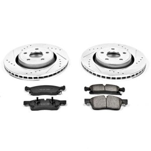 Dodge Durango Brake Kit - Front - PowerStop - Drilled & Slotted Rotors + Carbon-Fiber Ceramic Pads - `11-`19