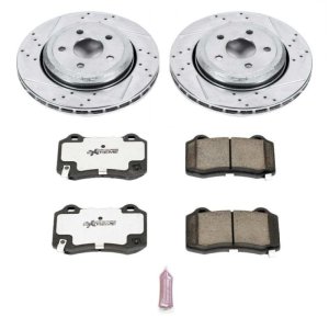 Dodge Durango Brake Kit - Rear - PowerStop - Drilled & Slotted Rotors + Carbon-Fiber Ceramic Pads - `18-`19