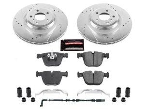 BMW 7 Series Brake Kit - Rear - PowerStop - Drilled & Slotted Rotors + Carbon-Fiber Ceramic Pads - `09-`10