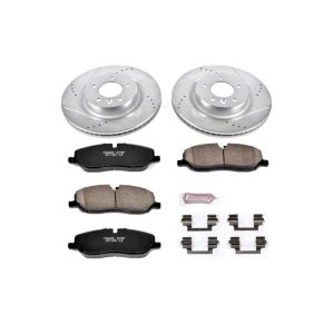 Land Rover Range Rover Sport Brake Pads + Rotors - Front - PowerStop - Z23 Evolution Sport, Drilled & Slotted Rotors + Carbon-Fiber Ceramic Pads - `06-`09 Land Rover Range Rover Sport Brake Pads + Rotors - Front - PowerStop - Z23 Evolution Sport, Drilled & Slotted Rotors + Carbon-Fiber Ceramic Pads - `06-`09