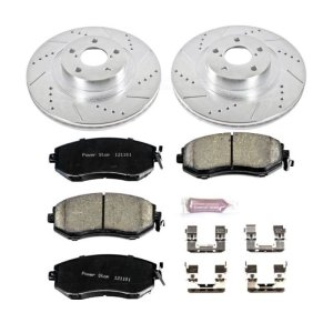 Scion FR S Brake Kit - Front - PowerStop - Drilled & Slotted Rotors + Carbon-Fiber Ceramic Pads - `13-`16