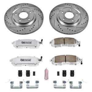 Nissan Juke Brake Kit - Front - PowerStop - Drilled & Slotted Rotors + Carbon-Fiber Ceramic Pads - `11-`17