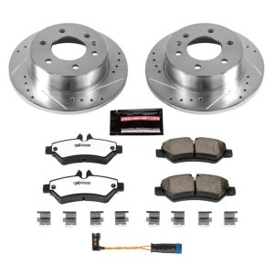 Dodge Sprinter 3500 Brake Kit - Rear - PowerStop - Drilled & Slotted Rotors + Carbon-Fiber Ceramic Pads - `07-`09