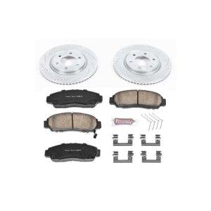 Infiniti QX56 Brake Kit - Front - PowerStop - Z23 Evolution Sport, Drilled & Slotted Rotors + Carbon-Fiber Ceramic Pads - `11-`13