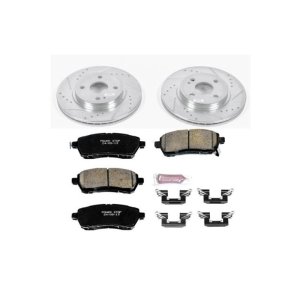 Mazda 2 Brake Kit - Front - PowerStop - Drilled & Slotted Rotors + Carbon-Fiber Ceramic Pads - `11-`14