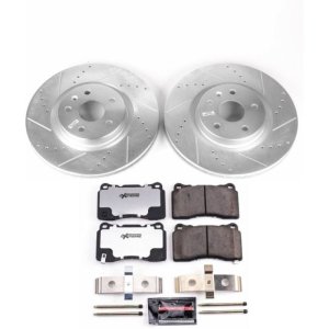 Buick Regal Brake Kit - Front - PowerStop - Drilled & Slotted Rotors + Carbon-Fiber Ceramic Pads - `14-`17