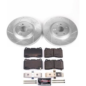 Buick Regal Brake Kit - Front - PowerStop - Drilled & Slotted Rotors + Carbon-Fiber Ceramic Pads - `14-`17