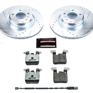 BMW 4 Series Brake Kit - Rear - PowerStop - Drilled & Slotted Rotors + Carbon-Fiber Ceramic Pads - `14-`15