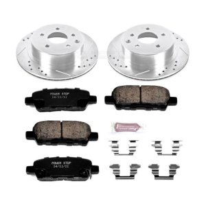 Nissan Leaf Brake Kit - Rear - PowerStop - Drilled & Slotted Rotors + Carbon-Fiber Ceramic Pads - `11-`19